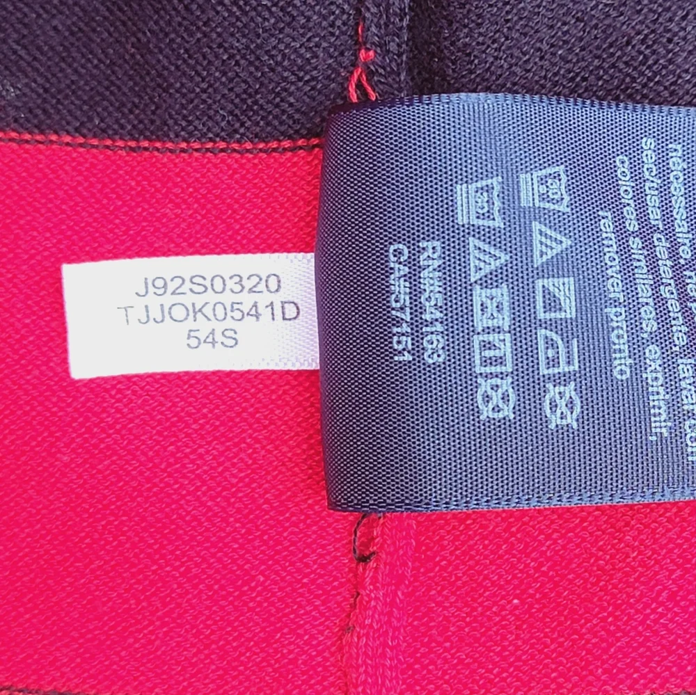 Tommy Hilfiger Cotton Striped Red Blue Pullover Sweater with Logo Women's Size L - Picture 7 of 10